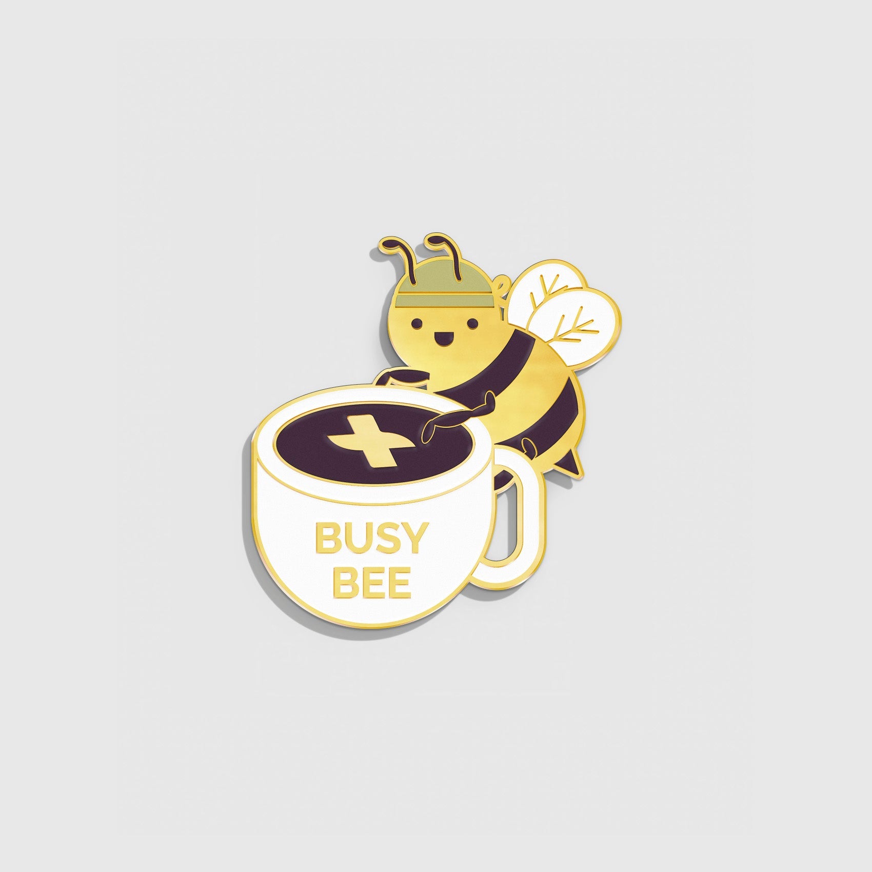 FIGS | V Coterie Busy Bee Enamel Pin - Celery