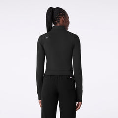 ContourKnit Cropped Scrub Jacket™ - Black
