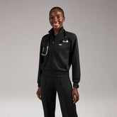 Labelle Bomber Scrub Jacket - Black