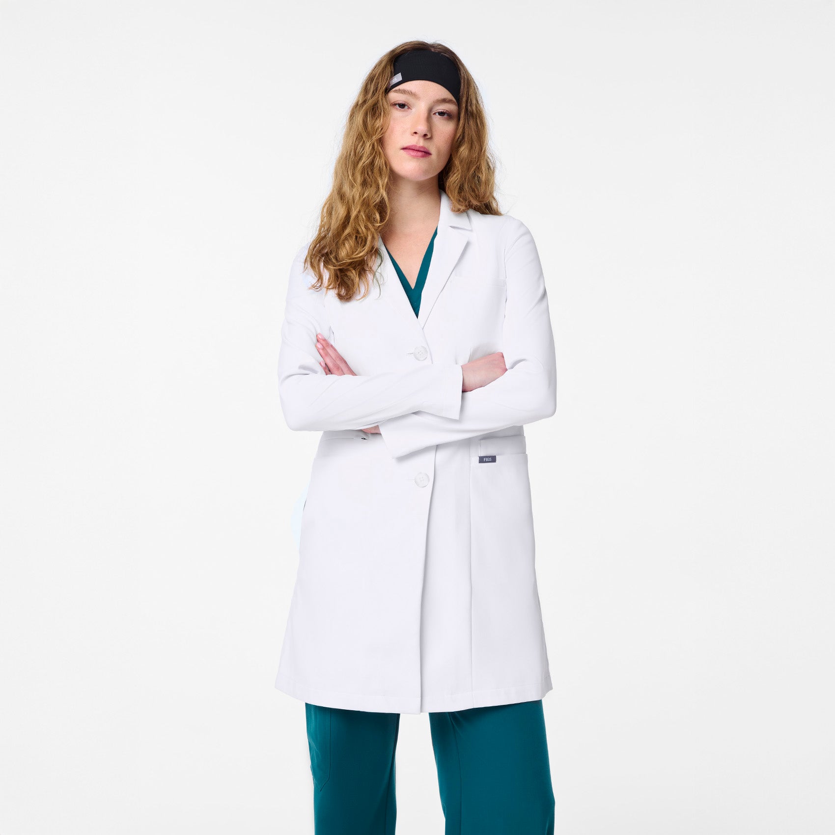 Bellevue Long Slim Lab Coat - White