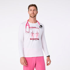 F Cancer Long-Sleeve Underscrub - White