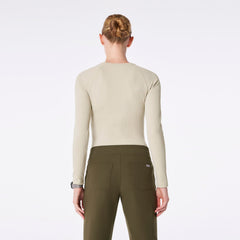 Waffle Long-Sleeve Underscrub - Bone