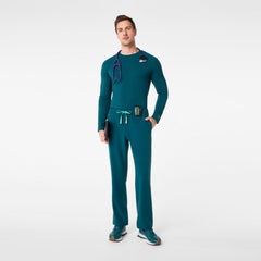 Waffle Long-Sleeve Underscrub - Caribbean Blue