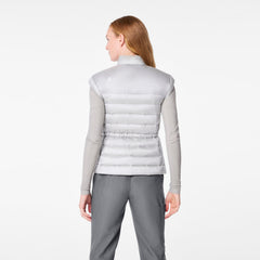 Metallic Puffer Vest - Silver Frost
