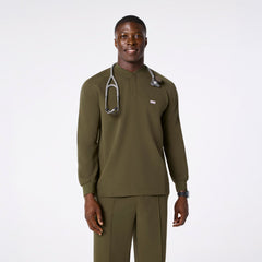 Stratton Henley Long-Sleeve Scrub Top - Spruce
