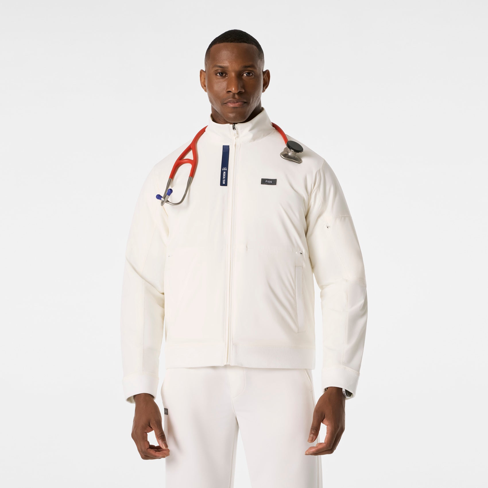 FIGS x Team USA Float Bomber Jacket™ - Off White