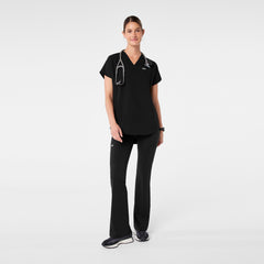 Addison Tunic Scrub Top - Black