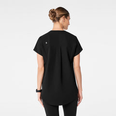 Addison Tunic Scrub Top - Black