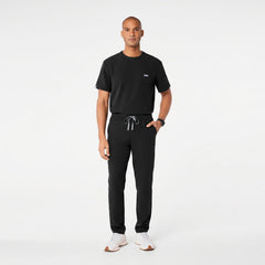 Easton Crewneck Scrub Top - Black