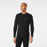 Thomas Ribbed Long-Sleeve Underscrub - Black