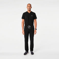 Surrey V-Neck Scrub Top - Black