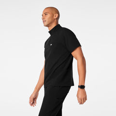Timmons Mock-Neck Scrub Top - Black