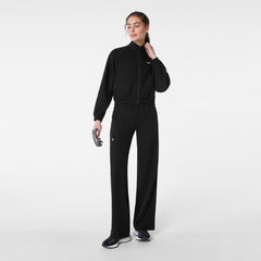 Sydney Cropped Scrub Jacket - Black