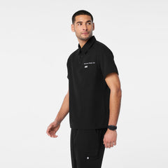 Eugene Polo Scrub Top - Black