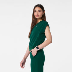 Raleigh Relaxed Scrub Top - Forest Green