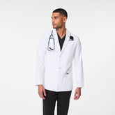 Harlem Short Slim Lab Coat - White