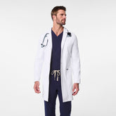 Harlem Long Slim Lab Coat - White