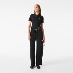 Bree Slim Scrub Top - Black