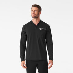 Dawes ¼ Zip Long-Sleeve Scrub Top - Black