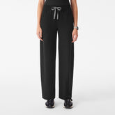 Roslyn Wide-Leg Scrub Pant - Black