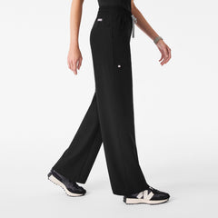 Roslyn Wide-Leg Scrub Pant - Black