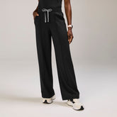 Salina High-Rise Wide-Leg Scrub Pant - Black