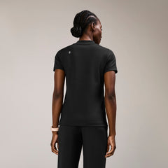 Sona Slim Scrub Top - Black