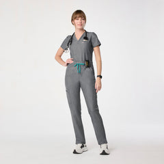 Dowa High-Rise Straight-Leg Scrub Pant - Graphite