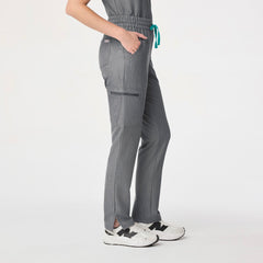 Dowa High-Rise Straight-Leg Scrub Pant - Graphite