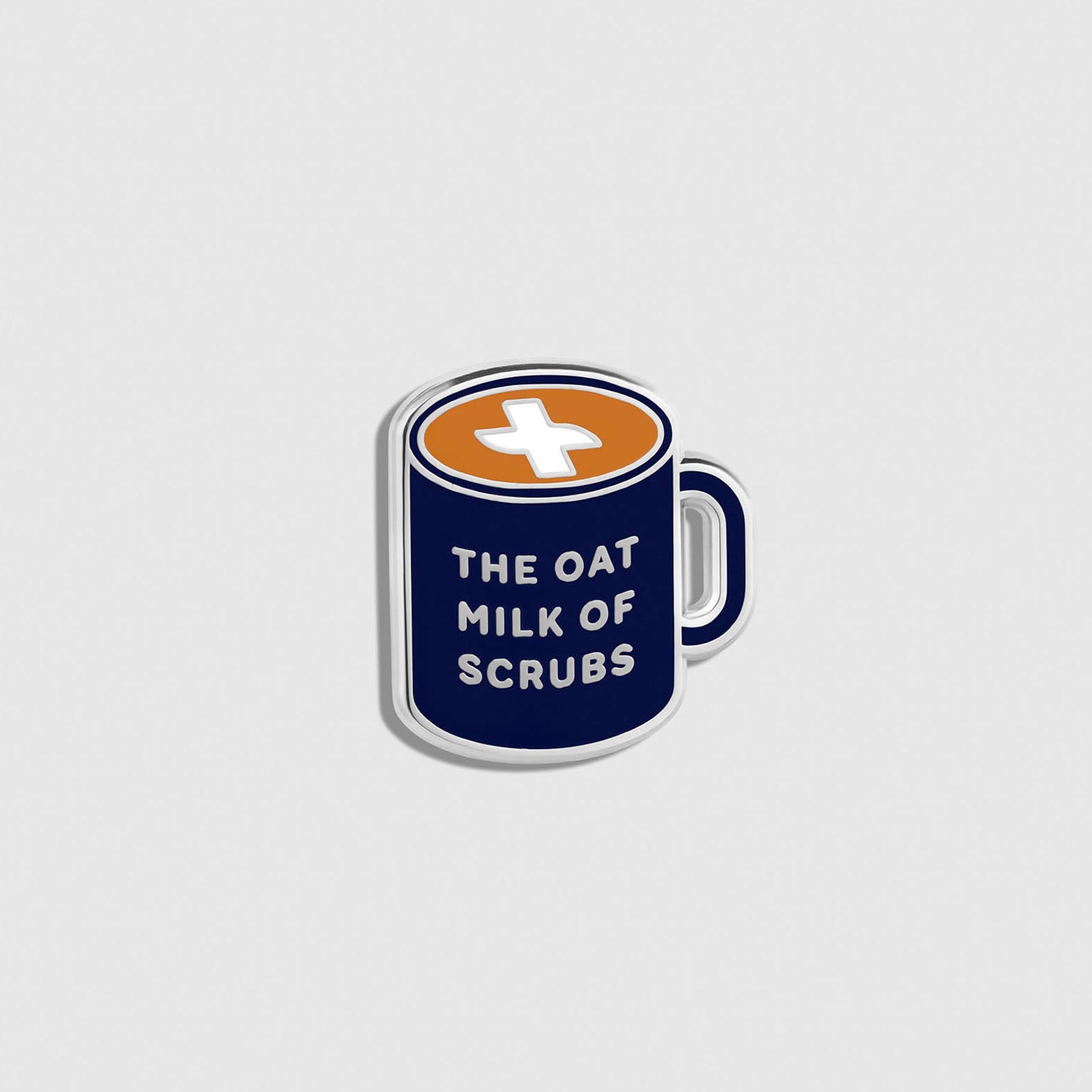 FIGS | V Coterie Oatmilk of Scrubs Enamel Pin - Navy