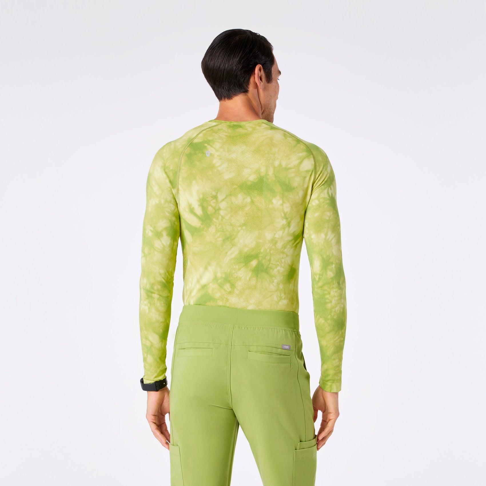 Makato Seamless Long-Sleeve Underscrub - Tie Dye Matcha