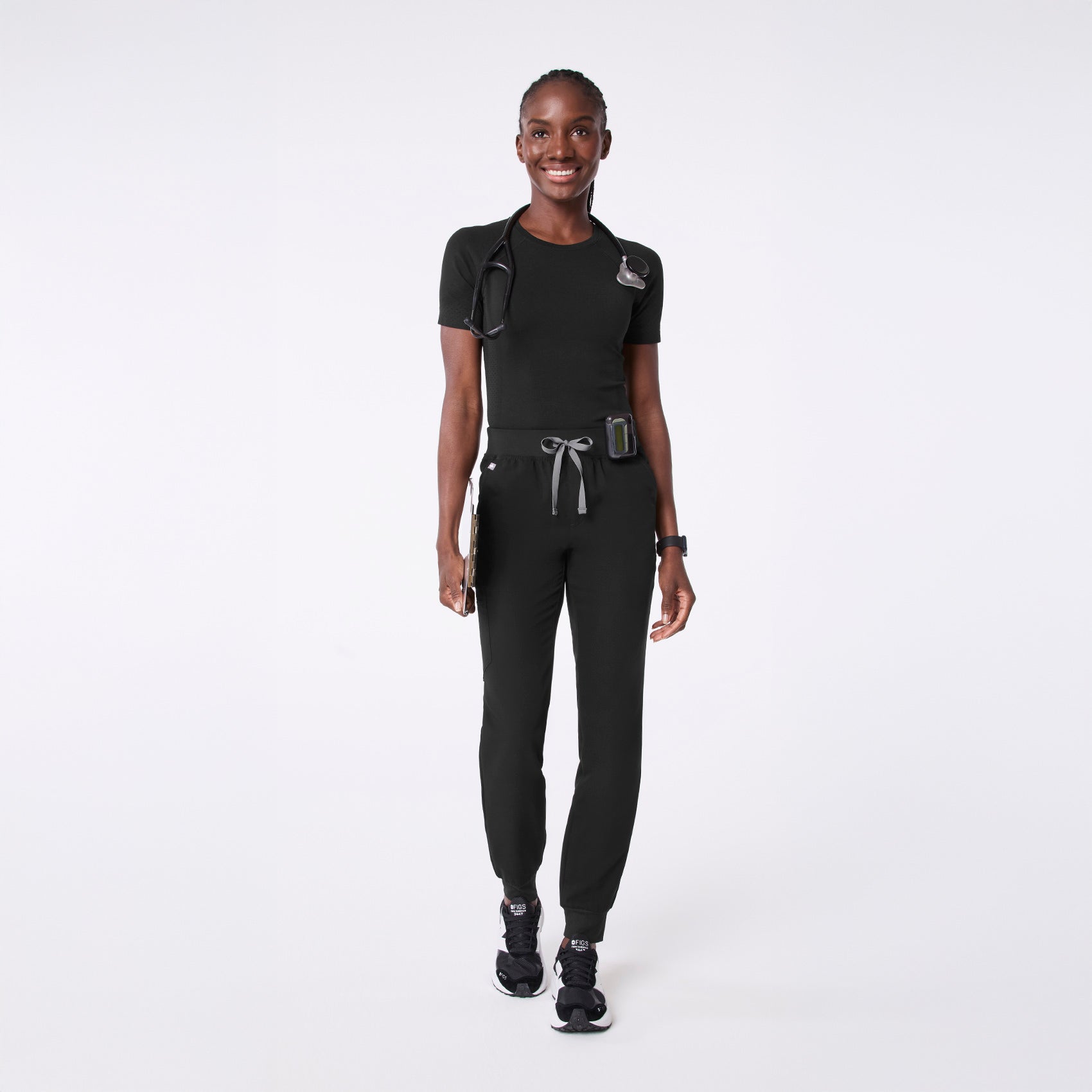 Salta Seamless Short-Sleeve Underscrub - Black