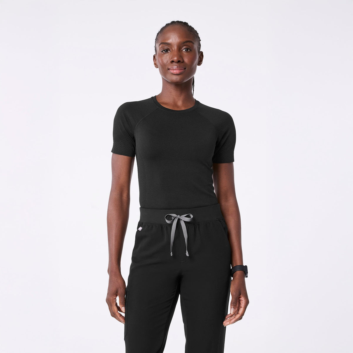Salta Seamless Short-Sleeve Underscrub - Black