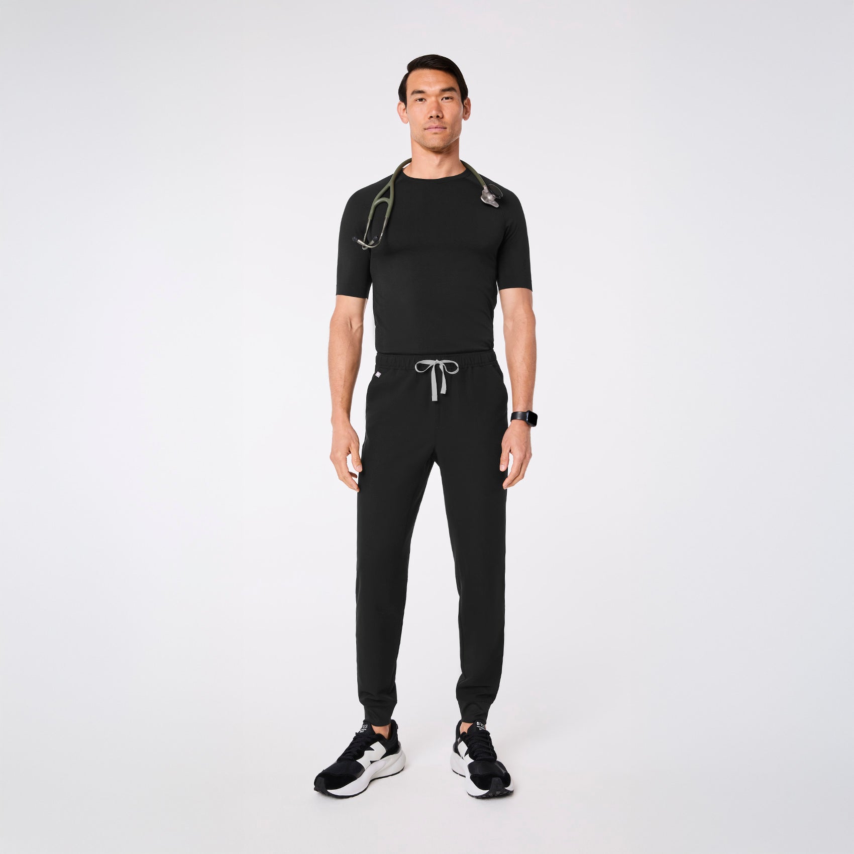 Makato Seamless Short-Sleeve Underscrub - Black