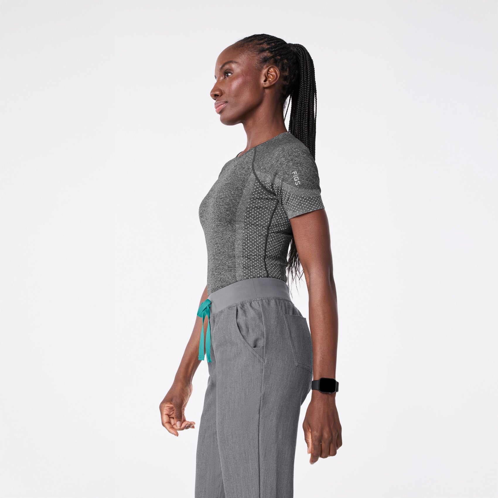 Salta Seamless Short-Sleeve Underscrub - Graphite