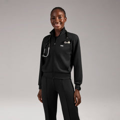 Labelle Bomber Scrub Jacket - Black