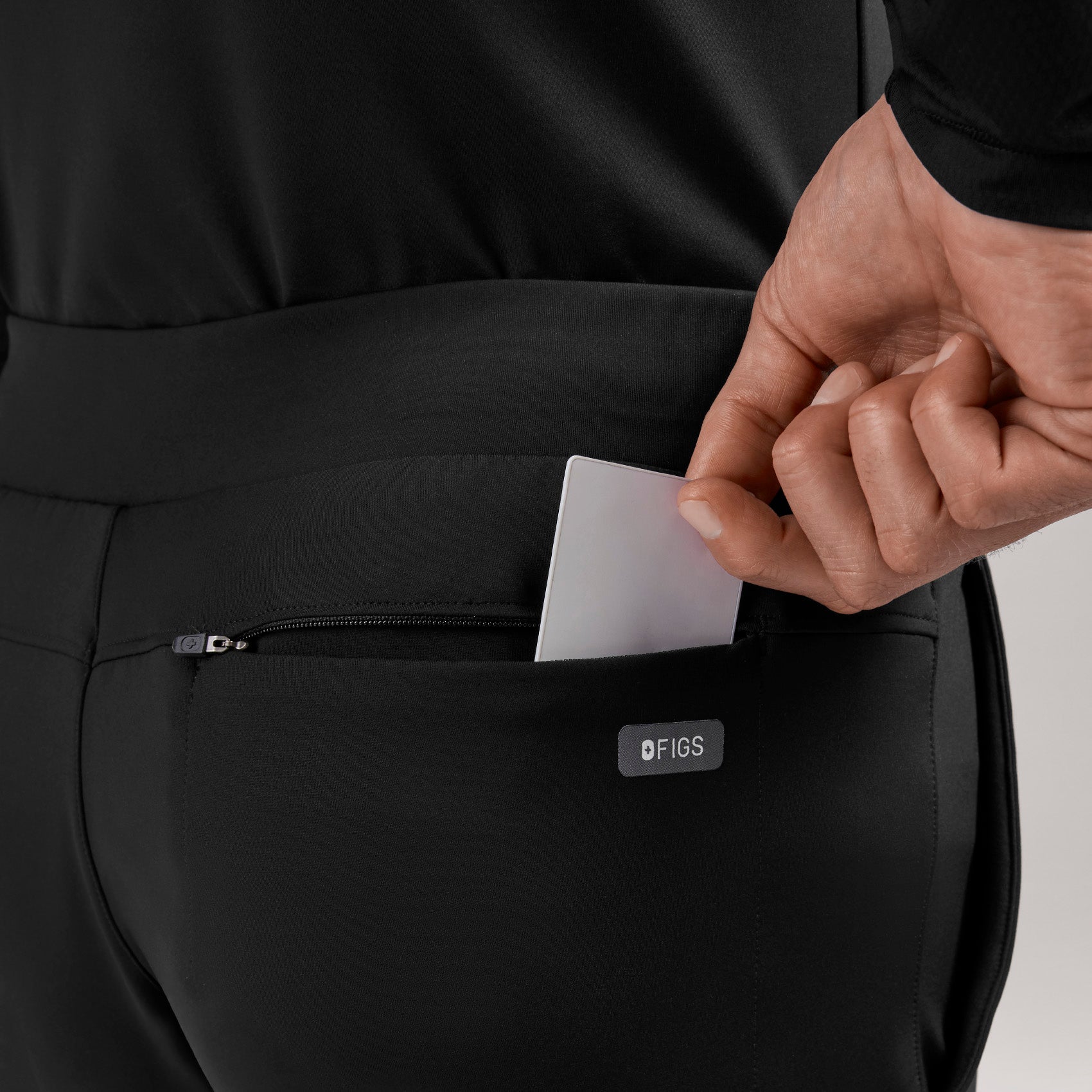 Pierre Slim Tapered Scrub Pant - Black