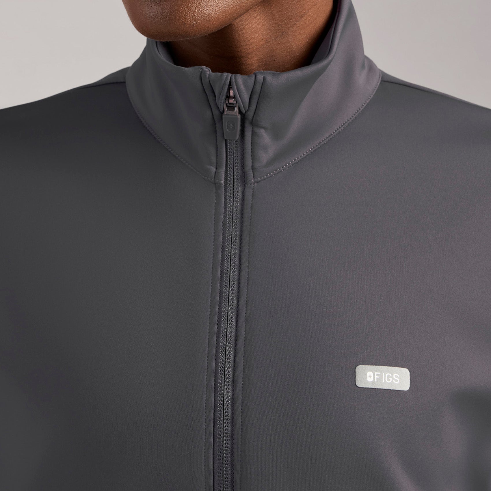 Labelle Bomber Scrub Jacket - Charcoal