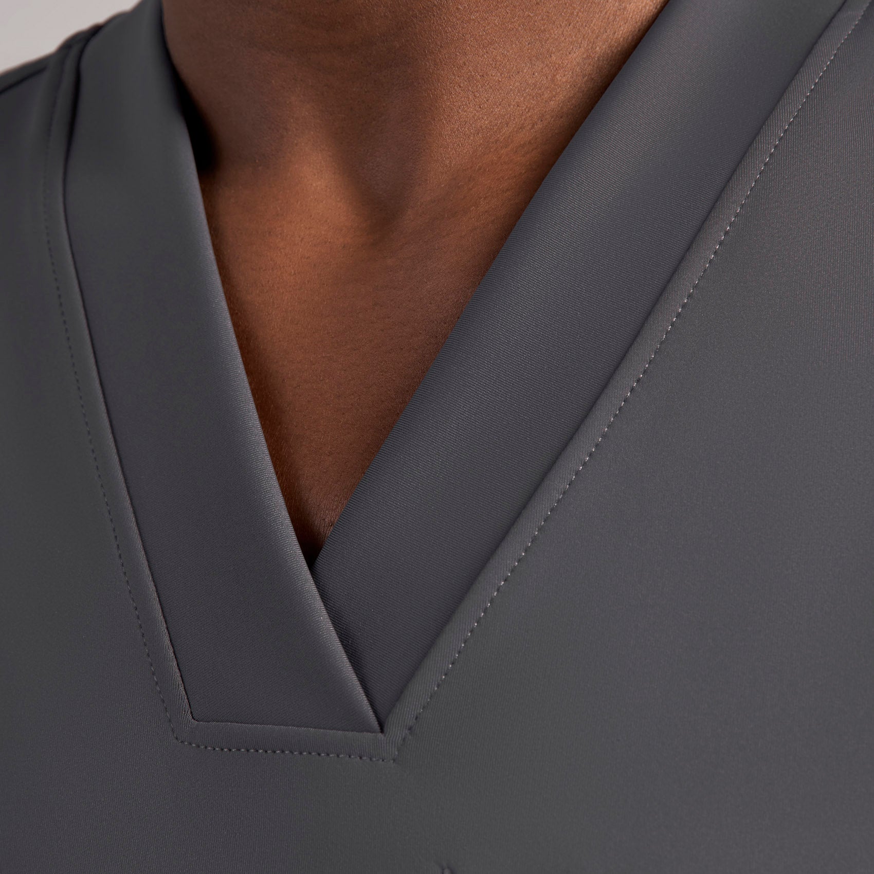 Sona Slim Scrub Top - Charcoal