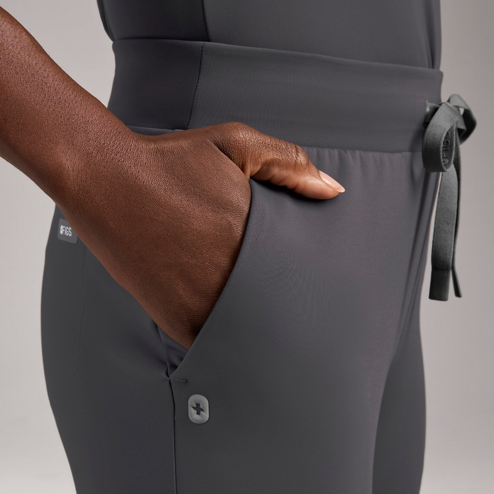 Tena Slim Tapered Scrub Pant - Charcoal