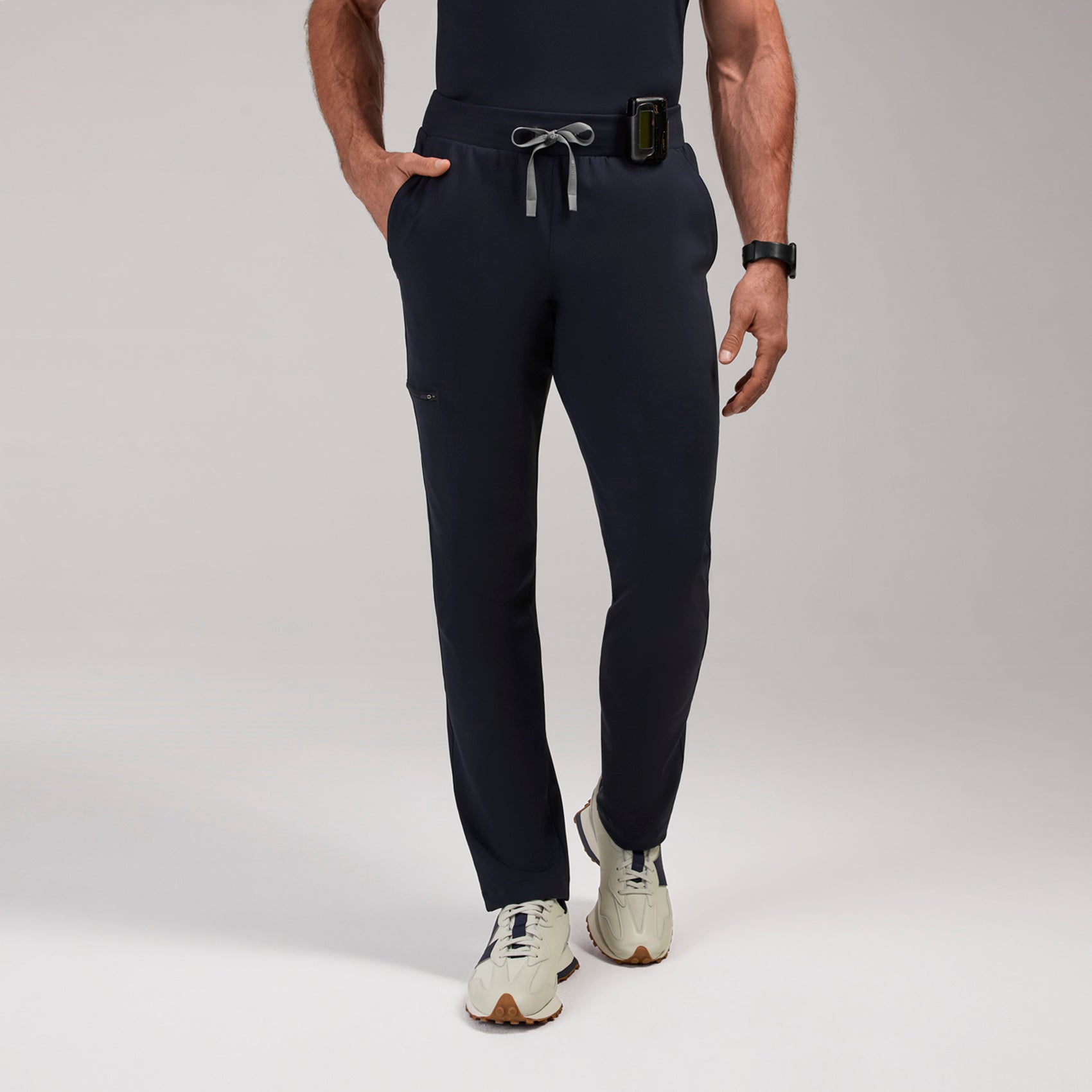 Pierre Slim Tapered Scrub Pant - Navy
