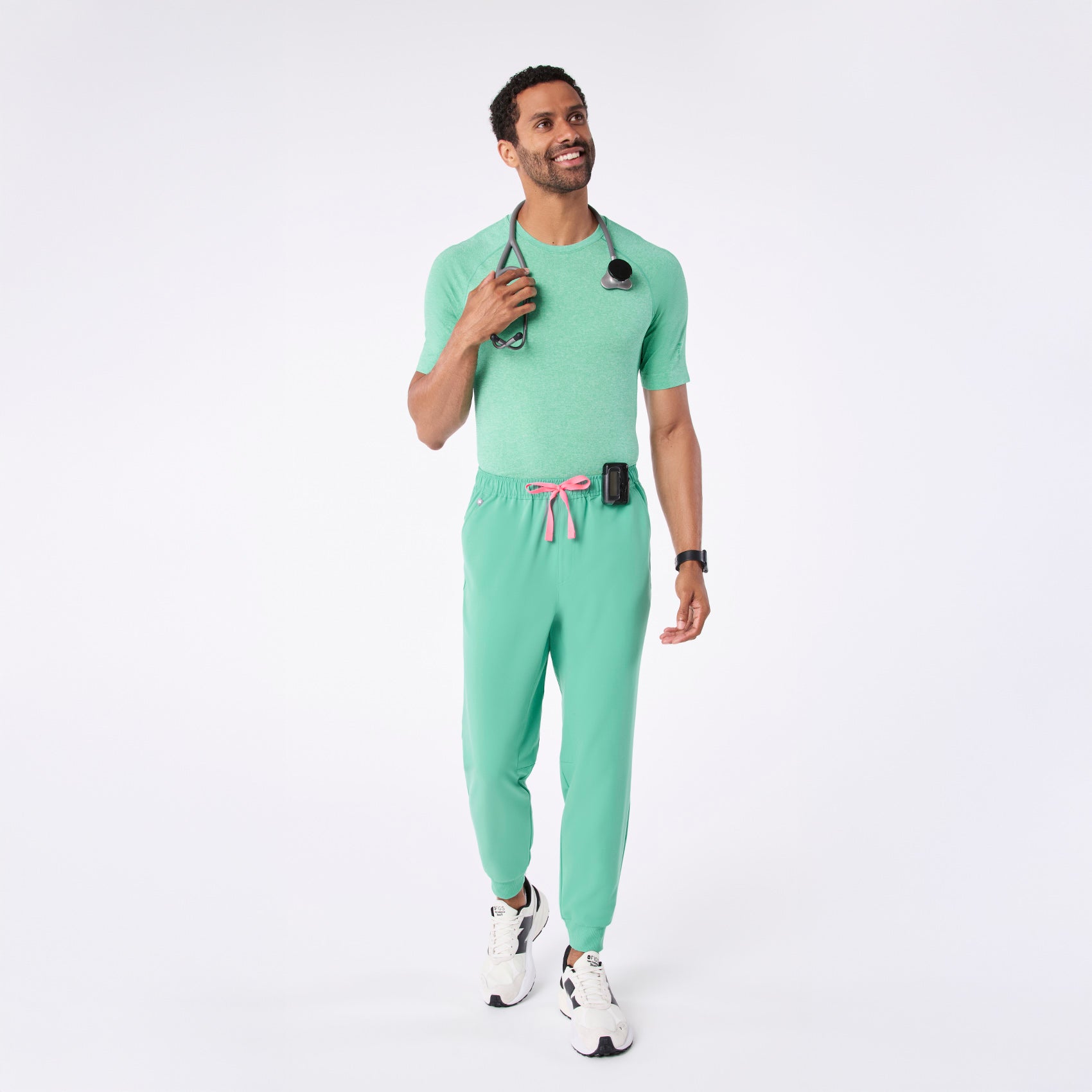 Makato Seamless Short-Sleeve Underscrub - Surgical Green