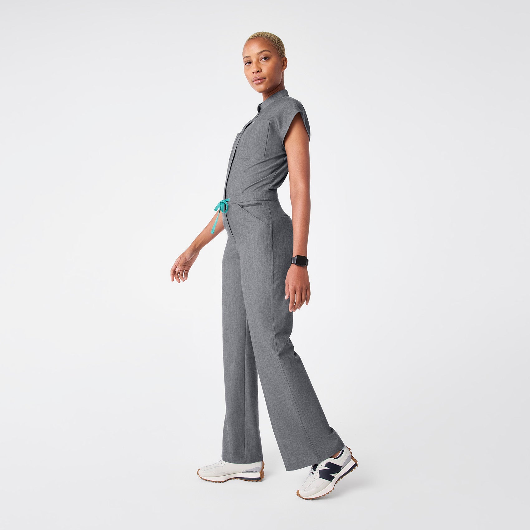 Rafaela Wide-Leg ScrubJumpsuit™ - Graphite
