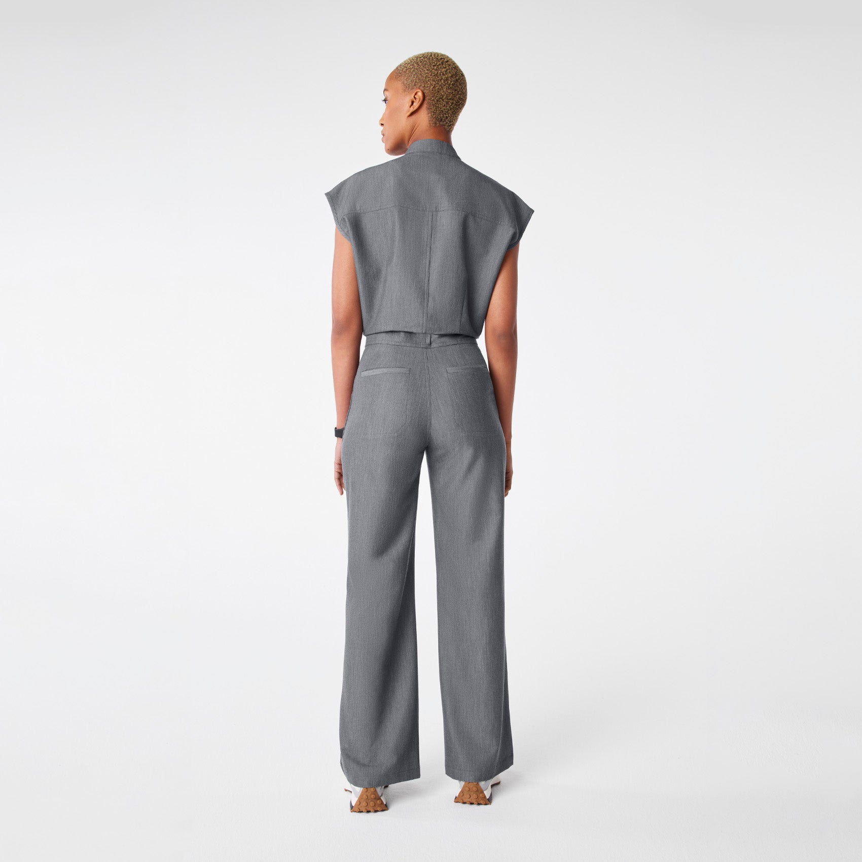 Rafaela Wide-Leg ScrubJumpsuit™ - Graphite