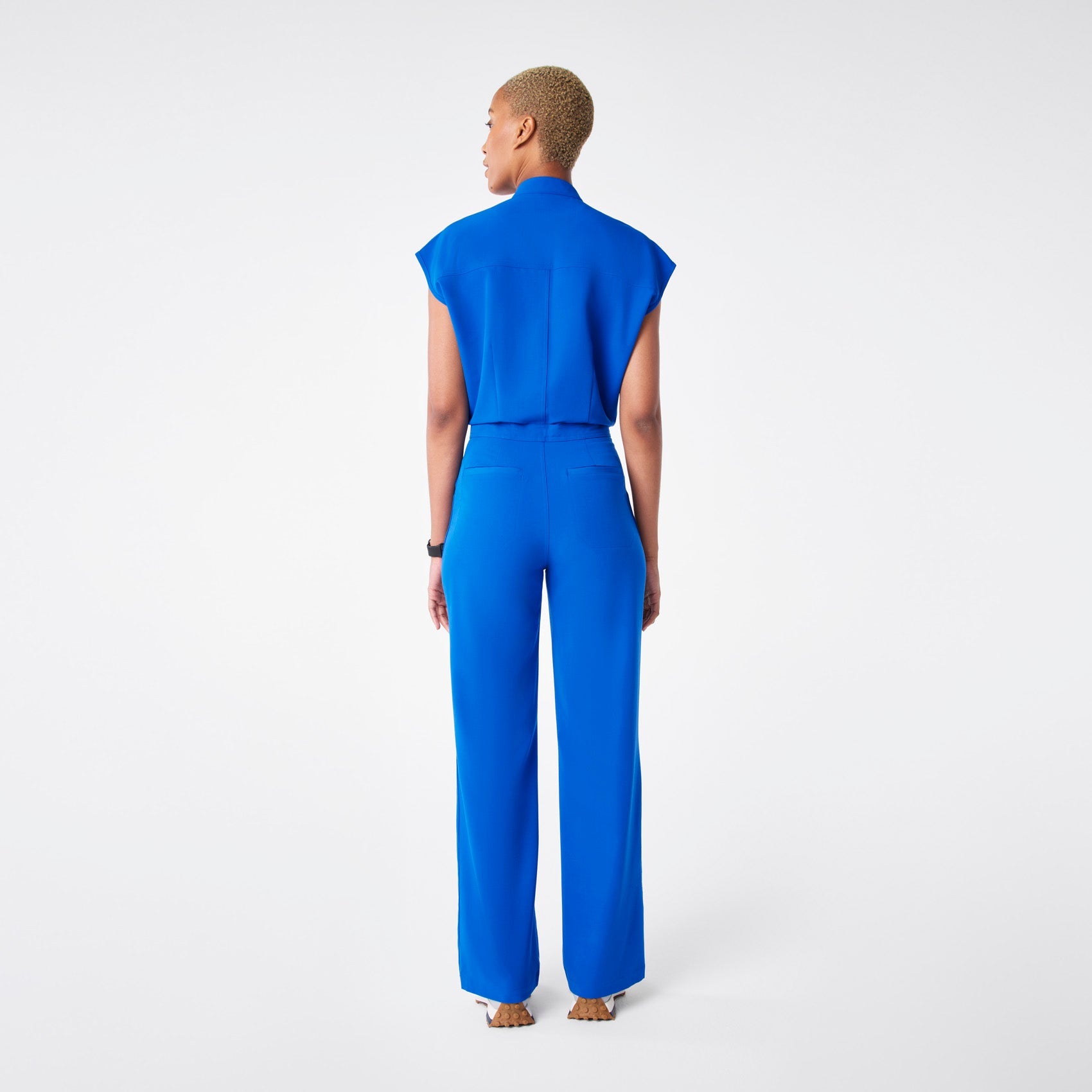 Rafaela Wide-Leg ScrubJumpsuit™ - Royal Blue