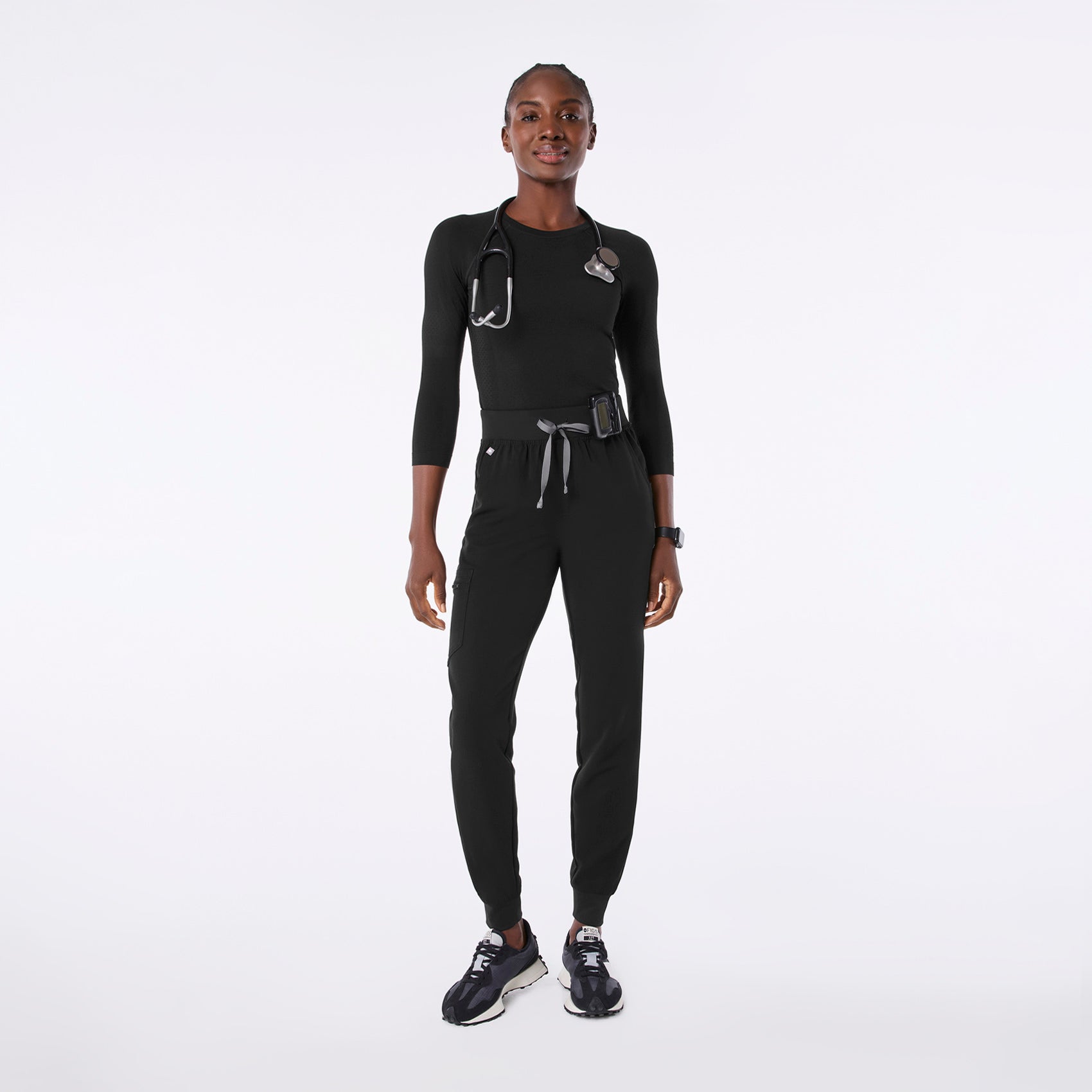 Salta Seamless ¾ Sleeve Underscrub - Black