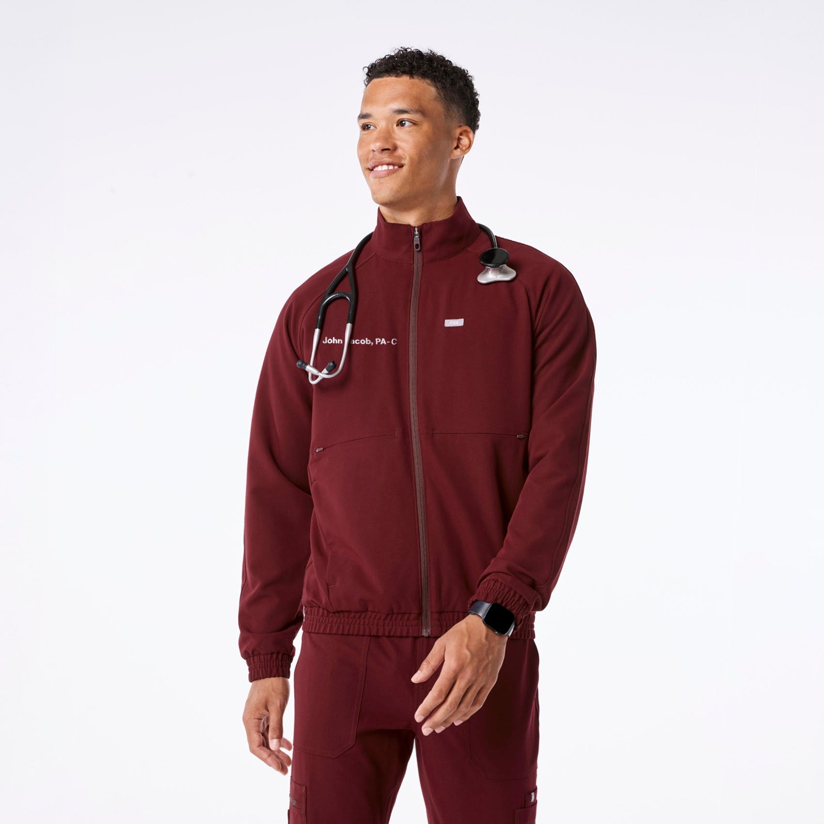 Cobaki Scrub Jacket - Burgundy