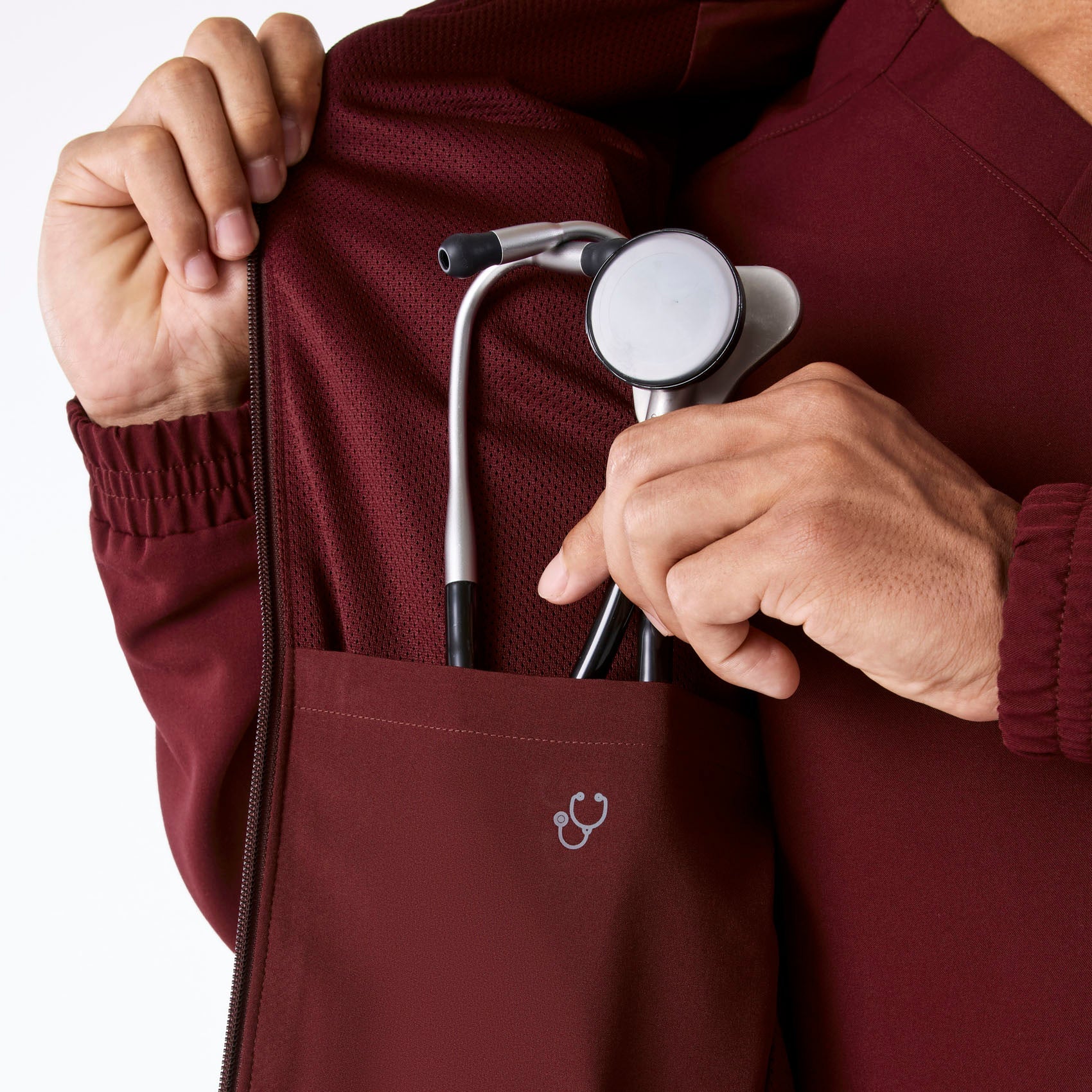 Cobaki Scrub Jacket - Burgundy