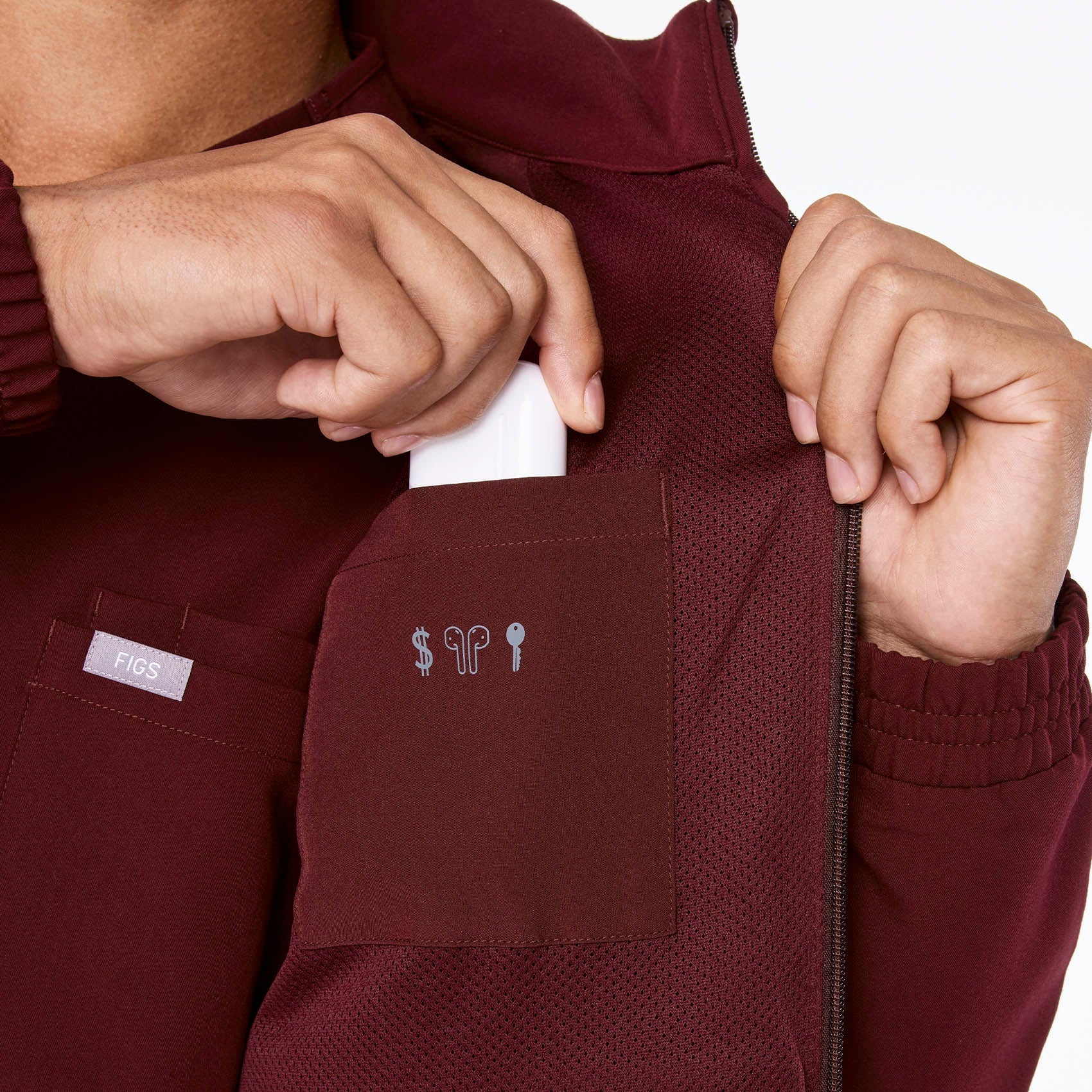Cobaki Scrub Jacket - Burgundy