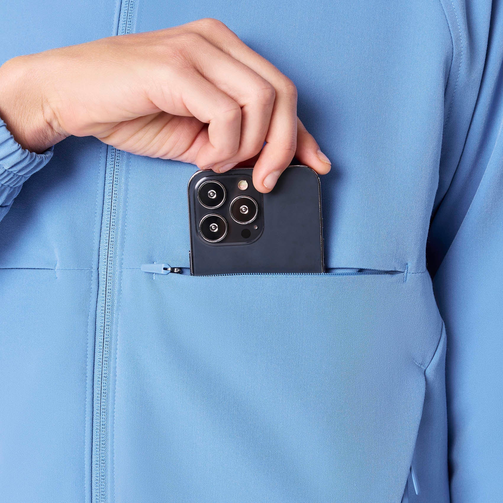Sydney Scrub Jacket - Ceil Blue